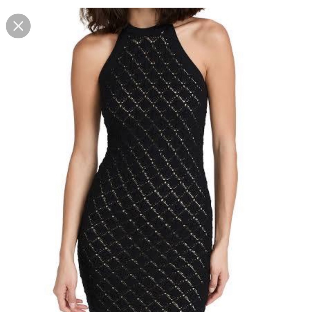 Alice + Olivia Black Midi Dress